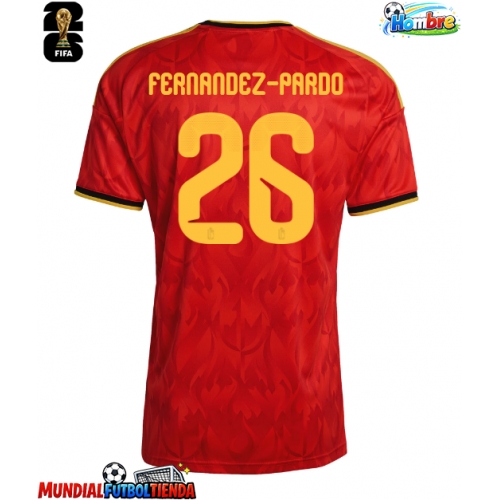 Camiseta Bélgica Matias Fernandez-Pardo #26 Primera Equipación Replica Mundial 2026 mangas cortas